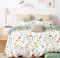 Lanqinglv Blumen 2er Set Kissenbezug 40x80 cm Weiß Grün Blumen Blüten Pflanzen Tolle Kissenhülle Blumen Vintage Kopfkissenbezug mit Reißverschluss