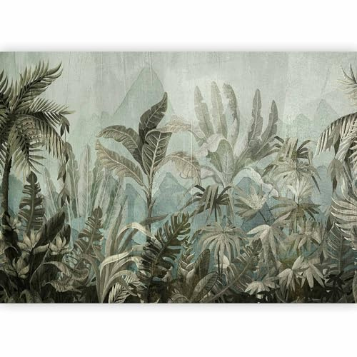 murando Premium Photo Wallpaper Tropical Leaves 400x280 cm / 158x111 Non-Woven Premium Art Print Fleece Wall Mural Decoration Poster Picture Design Modern Jungle Abstract Nature b-C-0854-a-a