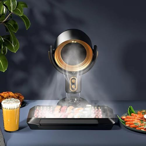 Hotte de bureau sans fil, hotte de bureau rechargeable avec ventilateur d'extraction à 2 vitesses, hotte de cuisine portable à faible bruit, ventilateur d'extraction de cuisine pour barbecue, marmite