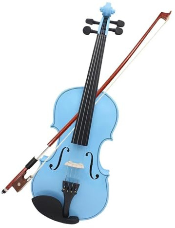 strumento violino Violino 4/4 Set Di Violino In Legno Massello Azzurro Con Custodia In Stoffa Violino Per Strumento A Corde Professionale Per Esercitazione