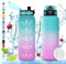 Vikaster Botella agua deporte, 1.5l Botella, sin BPA, Botella Agua con Filtro, Botella agua reutilizable, para Deporte, Running, Gimnasio, Bicicleta