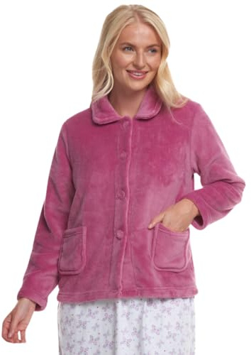 Suzy & Me Ladies Supersoft Fleece Bedjacket (UK, Numeric, 12, 14, Regular, Regular, FUCHSIA)