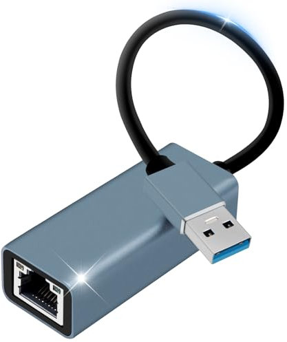 Adaptador USB Ethernet, Gigabit 1000Mbps Adaptador Ethernet a USB 3.0 RJ45 Compatible con Switch, MacBook, Laptop, Win 11/10/ 8.1/8, Mac OS, Linux