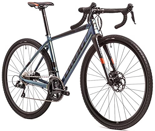 Airtracks 28 Zoll Herren Gravel Bike STERRATO 5.0 Fahrrad mit 2 x 9 Gang Shimano SORA RD-R3000 - UD Carbon Gabel - Rahmenhöhen 52cm und 55cm - (49cm (Körpergröße 152-165cm))