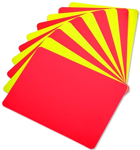 Tucnoeu 10 Pcs Professional Referee Cards, PVC Soccer Cards Set Red Yellow Card for Soccer Sports, Warning Ejection for Umpire Judge Coach Scorebook Essential Football Card for Referees