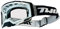 TWO-X Cross-Brille - Motocross-Brille mit klarem Glas - Kratzfeste Brille - Enduro & Downhill - Schutz-Brille - Atom - Blizzard-Weiß-Schwarz
