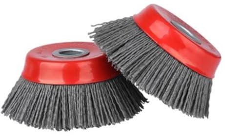 2Pcs 3 Inch Filament Nylon Bristle Cup Brush Surface Prepping Brushs Wheel Abrasive Filament Nylon Cup Brush for Surface Pre-Treatment of Various Metals ( Color : B )