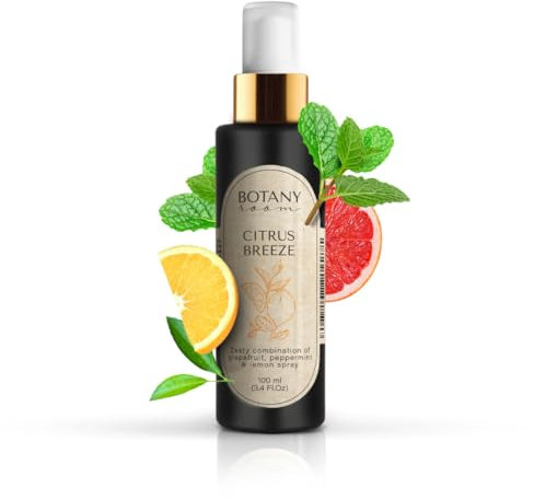 Spray aromaterapico “Citrus Breeze” - Spray rinfrescante con pompelmo, menta piperita e limone - Deodorante naturale per la casa e i tessuti, BotanyRoom®.