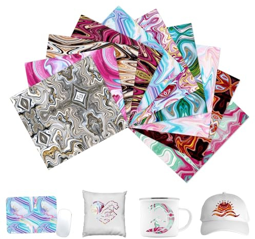 HTVSTD Iridescent Oil Infusible Ink Transfer Sheets 10pcs10*12in