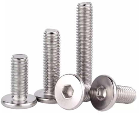 Foyoram Lot de 30 vis à tête plate M4 x 45 mm - Avec six pans creux - En acier inoxydable - Grande tête - Vis de machine (M4 x 45 mm)