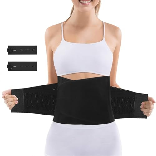 ACWOO Ceinture Post Accouchement, Récupération Ceinture Abdominale Gainante avec Etenseurs de Taille de Pantalons, Réglable Respirant Ventre Plat Gaine Post-Partum pour Récupération Après la Grossesse