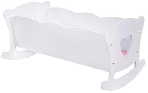 Cuna De Muñeca - Muebles de Guardería Infantil de Madera Interactivos Bonitos y Universales - Muebles con Mecena y Ropa de Cama para Muñecas,para Niños y Niñas, Preescolares y Alumnos de