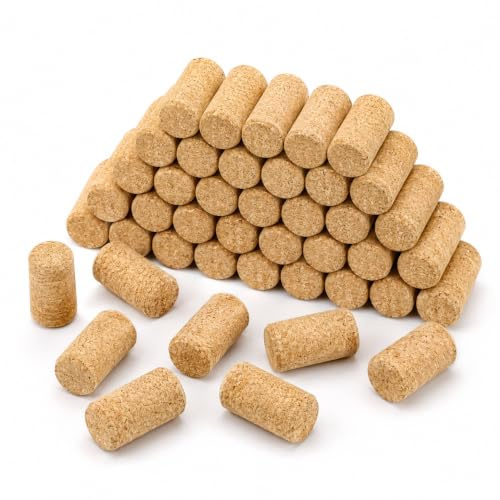 50 Bouchon Liege Bouchon vin réutilisables Bouchon Bouteille vin 21×40 cm | En Bois Tendre; Vin, Bière,Artisanat; Embouteillage,DIY; 50 Pcs, 21x40mm,Réutilisable