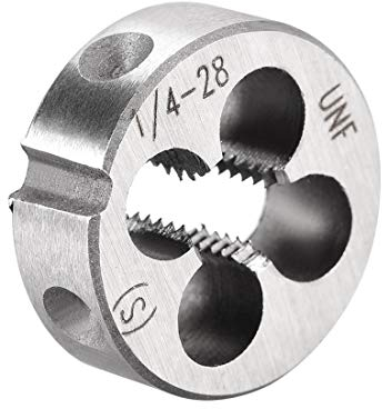 sourcing map Runde Schneideisen Maschinen Rechtsgewinde Matrize Legierter Werkzeugstahl 1/4-28 UNF