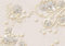 wandmotiv24 Fototapete 3D Effekt Blumen Ornamente Gold, XXL 400 x 280 cm - 8 Teile, Wanddeko, Wandbild, Wandtapete, Abstrakt Blüten M6098