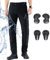 CTBQiTom Motorradhose Herren and Damen Mit Protektoren,Wasserdicht und Atmungsaktiv Motorrad Biker Hosen Mit CE abnehmbaren Schutz,Schwarz,M