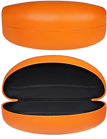 molshine Étui à lunettes de soleil à coque rigide, étui à lunettes classique extra large pour lunettes de soleil et lunettes(Orange)