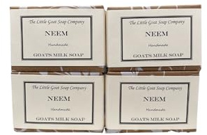 the Little Goat Soap Company Neem Goats Milk Soap 4 X 100g