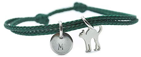 Armband Katze Edelstahl Gravur verstellbar Segeltau