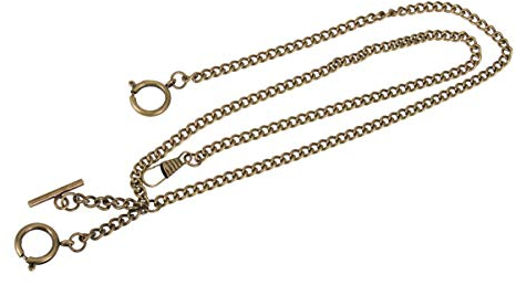 UKCOCO Taschenuhr Kette Vintage Taschenuhr Ketten für Klassische Bronze Uhren T- Bar Hängende Taschen Weste Für Männer Frauen