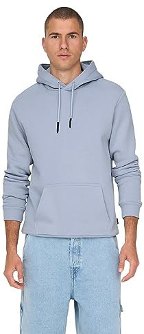 ONLY & SONS Herren Hoodie Kapuzenpullover ONSCERES XS S M L XL XXL Baumwolle, Größe:M, Farbe:Eventide 22018685
