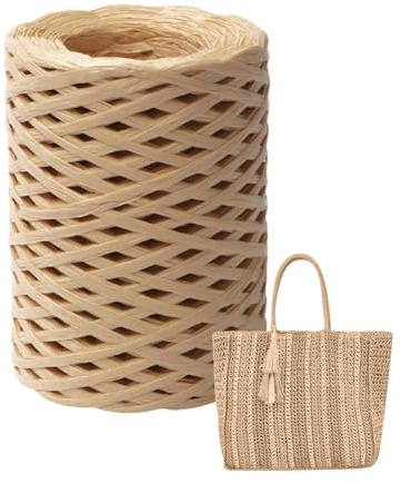 Filo di carta Raffia | Nastro di carta rafia naturale per San , per confezionare regali di San , progetti fai da te, decorare, tessitura e giardiniere, 150 m