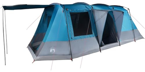 vidaXL Tenda da Campeggio a Tunnel per 4 Persone Blu Impermeabile, tenda, tenda da esterno, tenda impermeabile, tenda da giardino, tenda leggera
