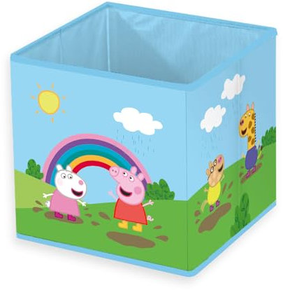 Herding Aufbewahrungsbox Peppa Pig, ca. 30 x 30 x 30 cm, Aufbewahrung im Regal oder freistehend, 100% Polypropylen, Innen 100% Papier