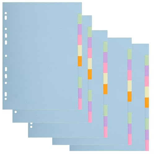 Exacompta 5-pack registerset återvunnen kartong 10 blanka flikar A4