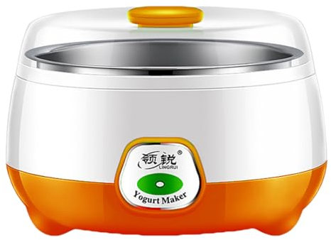 Cammeciso Yogurtiera,Probiotic Yogurt Maker,Macchina per Yogurt,Macchina per Yogurt Completamente,Macchina per Yogurt Grecas Compatta,con Fodera in Acciaio Inossidabile,Facile Pulizia