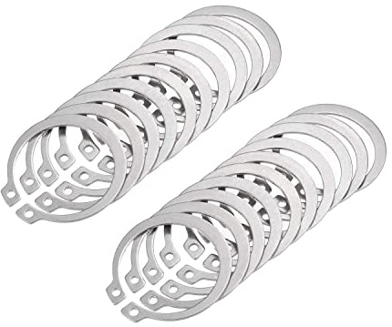 Circlips C Clips 30 Pcs 304 Stainless Steel External Circlips C-Clip Retaining Snap Rings for Automobiles, Valves, Electrical and Bearings,18mm(16mm)