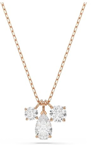 Swarovski Mesmera Pendant Necklace, Clear Mixed-Cut Crystals in a Rose Gold-Tone Finished Setting, Part of the Mesmera Collection