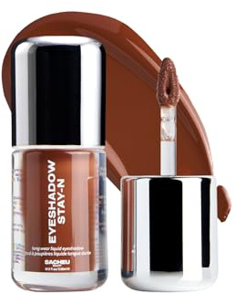 Sacheu Liquid Eyeshadow STAY-N Longwear Eye Makeup — Buildable Highly Pigmented & Blendable Eye Shadow Cream in Matte & Shimmer Finishes (Espress Yo Self)