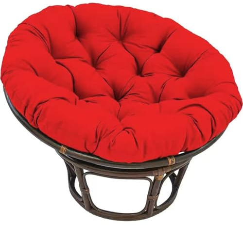 AQIGR Cuscini Rotondi per Sedia Rattan e Poltrona sospesa - Cuscino poltrone da Giardino sedie per Dondolo Rotondo enterno e Interno(Rosso,40x40cm)