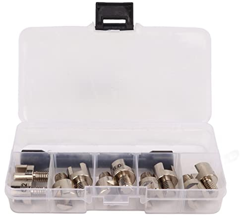 Greensen Jeu de Clés à Rayons pour Moto, Kit de Clé à Couple pour Rayons de Roue, Clé à Écrous de Rayon avec Boîte Transparente pour la Majorité des Motos, pour l'ajustement des Câbles