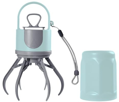 Pala de excrementos para perros – Herramienta de recogida de residuos de 21 Cm, Limpiador de animales de compañía de ABS, Pala de excremento de seis garras, Dispositivo de recogida higiénica portátil