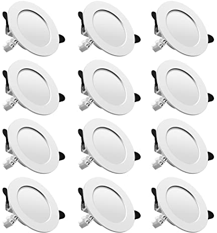 Tofisr LED Einbaustrahler 230V Downlights LED Spot Ultra Flach Inkl. 12 x 7W 700lm Warmweiß 2700K Einbauleuchten Deckenspots Set