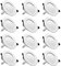 Tofisr LED Einbaustrahler 230V Downlights LED Spot Ultra Flach Inkl. 12 x 7W 700lm Warmweiß 2700K Einbauleuchten Deckenspots Set