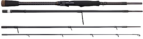 Savage Gear SG2 Medium Game Travel Rod, Angelruten, Spinnruten, Raubfisch, Hecht, Barsch, Forelle, Zander, Unisex, Schwarz, 2.43m | 14-40g