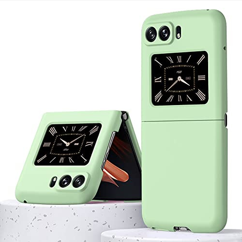 Topme Coque de téléphone Hard Skin pour Motorola Razr 2022 6.7, Manchon de Protection Antichoc en Polycarbonate - Vert Clair