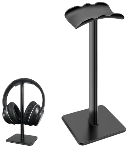 NATUCE Gaming Headset Halterung, Abnehmbare Kopfhörer Ständer, Stabilität Headset Halter, Abnehmbare Kopfhörer mit TPU Rutschfestem Silikon, niverseller Headset Ständer für alle Gaming-Headsets