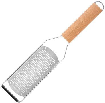 Grattugia per formaggio da cucina Zester parmese grater con lama fine in acciaio inox, manico in legno