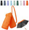 Sykerout Mini Regenschirm - Kompakter Taschenschirm, Faltbarer Reise-UV-Schirm Mit Kartenhalter Und Seil (Orange)