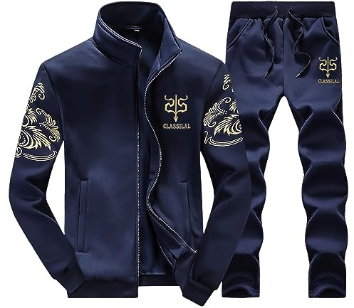 RUMAOZIA Jogginganzug Herren 2 Teilig Hausanzug bequeme weich Tracksuit Set Herbst Winter Hip Hop Freizeitanzug Tracksuit mit Hoodie und Hose Trainingsanzug regular fit Sportanzug Set Streetwear