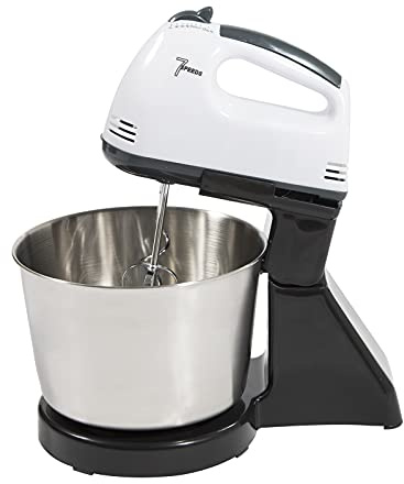 Handmixer, 100W Handrührer, 7 Geschwindigkeiten Handrührgerät mit 1.7L Rotierende Rührschüssel Rührgerät Mixer Handrührer Hand Mixer Electric Küchenmixer