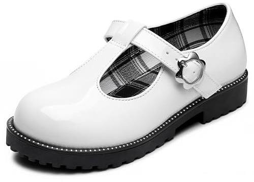 FUPPIA Girl Dress Shoes Girl Mary Jane Shoes School Uniform Party Casual Soft Walking for Little Big Kids