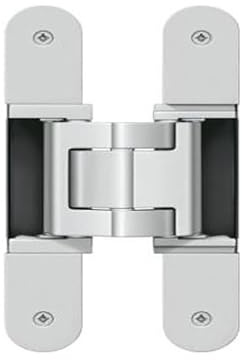 Cerniera a croce nascosta regolabile - Cerniera nascosta silenziosa a 180 gradi for porte invisibili e pieghevoli in legno (1 confezione)(Silver,110x30mm/4.3x1.2)