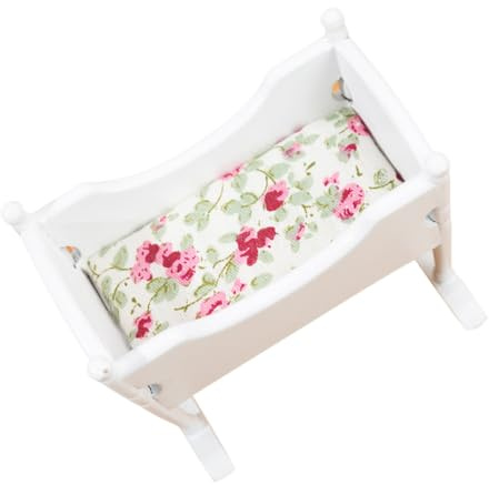 MUSISALY 12 Lit Bébé Décoratif en Plastique Léger Accessoire de Mobilier pour Décoration et Jeu Créatif des Maisons de Poupées