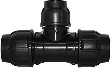 Gebo Plast T-Stück reduziert PE Klemmfitting Abzweig Klemmverbinder (25 x 20 x 25 mm)