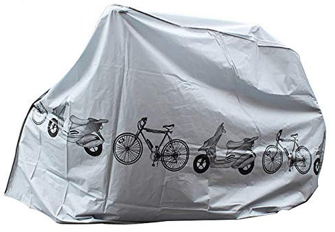 Weimoli 1 PC Couvre Vélo Anti Poussière Couvre Vélo De Pluie pour Stockage Extérieur 2 Vélos Intérieur Extérieur Protection UV Étanche Housse De Vélo pour Vélo De Montagne/Vélo De Route